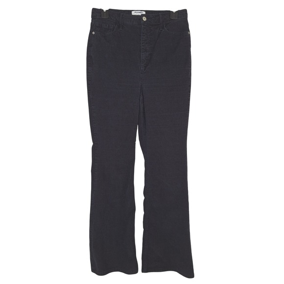Old Navy Pants - Old Navy Black Corduroy High Waisted Flare Leg Pants Womens Size 8 Secret-Smooth